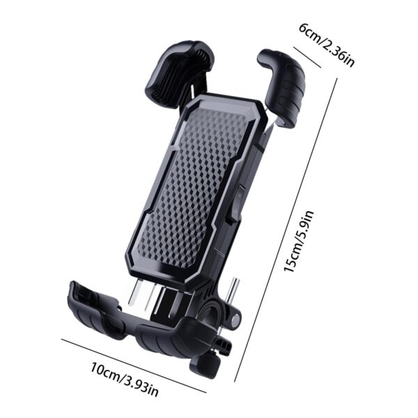Go-Des Bicycle & Motorcycle Phone Holder with Corner Guard, Adjustable, Anti-Vibration, Secure Grip, Universal Compatibility for Smartphones - Image 7