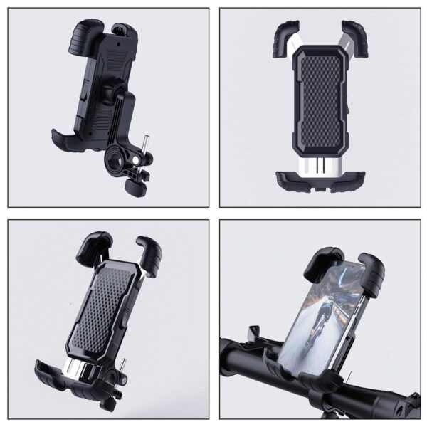 Go-Des Bicycle & Motorcycle Phone Holder with Corner Guard, Adjustable, Anti-Vibration, Secure Grip, Universal Compatibility for Smartphones - Image 8