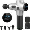 Electric Muscle Massage Gun Therapy, Fascia Massage Gun, Deep Vibration Muscle Relaxation Fitness Equipment, Silver