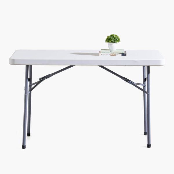 Home Centre Helios Carter 4-Seater Foldable Dining Set with Chairs - Grey and White - Image 4