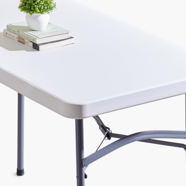 Home Centre Helios Carter 4-Seater Foldable Dining Set with Chairs - Grey and White - Image 5