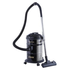 Krypton Drum Vacuum Cleaner with Dry & Blow Function/Large Dust Bag Capacity & Dust Bag full indicator, Wider & Flexible Hose 21 L 2300 W KNVC6107 Black