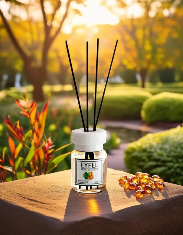 EYFEL Reed Diffusers for Home and Office – Amber & Patchouli Reed Diffuser Set 4.05 fl oz - Image 5
