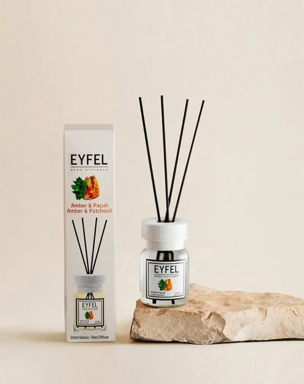 EYFEL Reed Diffusers for Home and Office – Amber & Patchouli Reed Diffuser Set 4.05 fl oz - Image 8