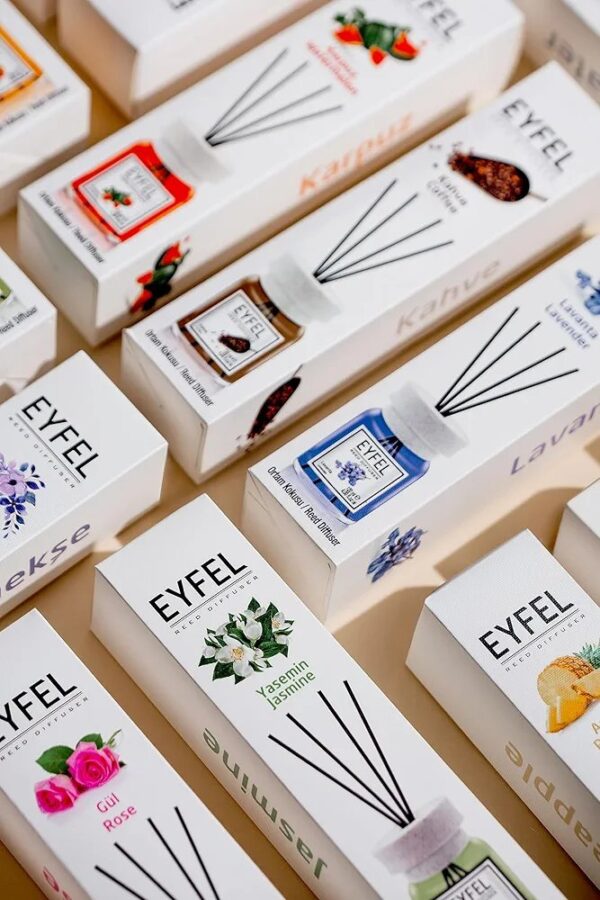 EYFEL Reed Diffusers for Home and Office – Amber & Patchouli Reed Diffuser Set 4.05 fl oz - Image 4