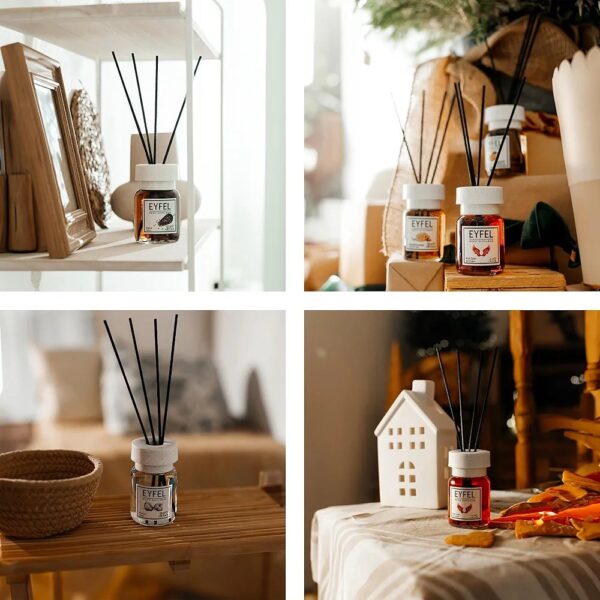 EYFEL Reed Diffusers for Home and Office – Amber & Patchouli Reed Diffuser Set 4.05 fl oz - Image 3