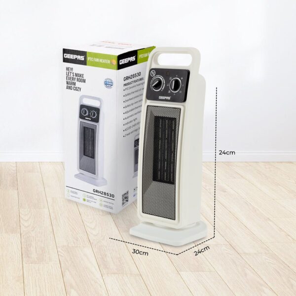 Geepas Fan Heater, 2000W Premium Oscillating Ceramic PTC Tower Heater GRH28530 - Image 5
