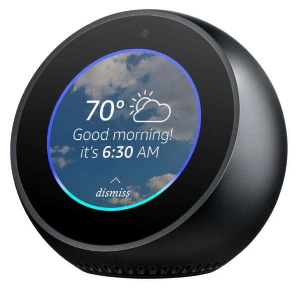 Amazon Echo Spot - Smart Assistant Alarm Clock & Speaker - Black with Alexa