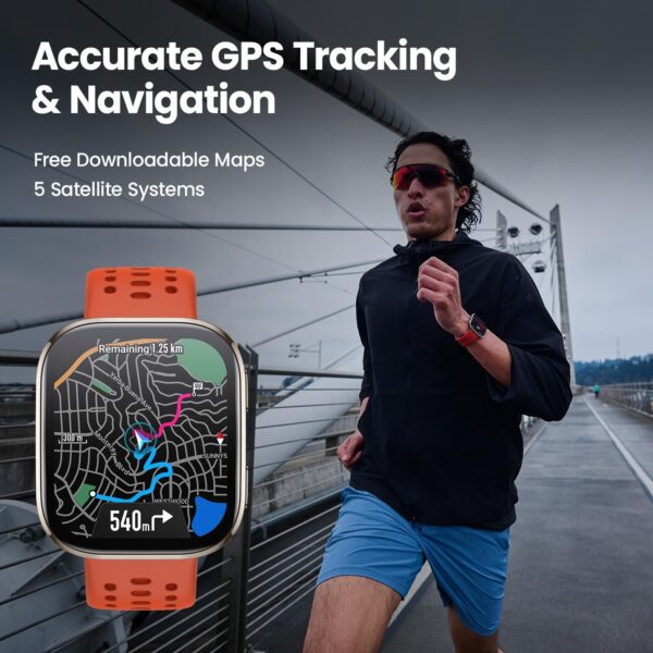Amazfit Bip 6 Smart Watch 46mm with Built in GPS, 14 Day Battery, 1.97" AMOLED Display, GPS & Free Maps, AI, Bluetooth Call & Text, Health, Fitness & Sleep Tracker, 140+ Workout Modes, 5 ATM Water-Resistance - Image 2