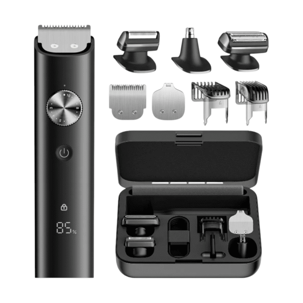 Xiaomi Grooming Kit Pro Includes Trimmer, Shaver head, Body grooming blade, Precision Nose & ear hair trimming Beard comb × 2, Cleaning brush, Charging cable, Storage case, Travel pouch