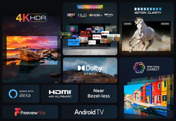 TCL 50 Inch Ultra HD, Wide Color Gamut, 4K HDR TV, Smart TV Powered by Android TV 50P755K (Dolby Atmos 2.0, Dolby Vision, HDR 10+, Voice Control, compatible with Google assistant, Chromecast built-in) - Image 4