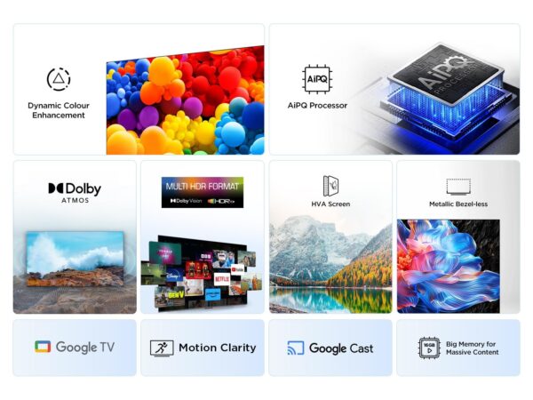 TCL 50 Inch Ultra HD, Wide Color Gamut, 4K HDR TV, Smart TV Powered by Android TV 50V6C (Dolby Atmos 2.0, Dolby Vision, HDR 10+, Voice Control, compatible with Google assistant, Chromecast built-in) - Image 2