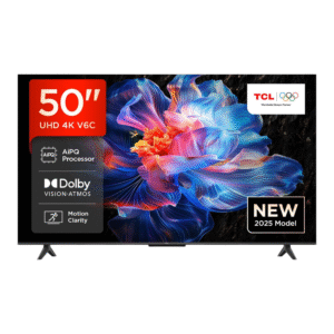 TCL 50 Inch Ultra HD, Wide Color Gamut, 4K HDR TV, Smart TV Powered by Android TV 50V6C (Dolby Atmos 2.0, Dolby Vision, HDR 10+, Voice Control, compatible with Google assistant, Chromecast built-in)