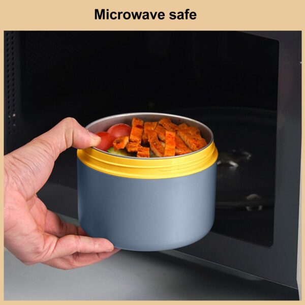 4 Pieces Insulated Lunch Box Set Lunch Containers for Travel Camping Outdoor Blue - Image 10