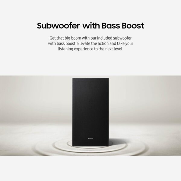 Samsung B550 3.1 ch Soundbar w/ Dolby Audio, Surround Sound expansion, Bass Boost, Adaptive Sound, DTS Virtual:X, Wireless Subwoofer, 2024 - Image 6