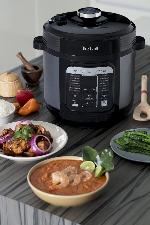 TEFAL 6L Home Chef Smart Electric Pressure and Multicooker CY601 - Image 3