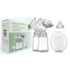 Electric Intelligent Breast Pump, BPA-Free USB Dual Breast Pump Safety Comfortable and Lightweight Automatic Massage Postpartum Breast Pump, 150ml Milk Storage Bottle with Lid and Nipple