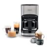 Kenwood Coffee Maker Up To 6 Cup Coffee Machine for Drip Coffee and Americano 550W 40 Min Auto Shut Off, Reusable Filter, Anti Drip Feature, Warming Plate and Easy to Clean CMM05.000BM Black/Silver