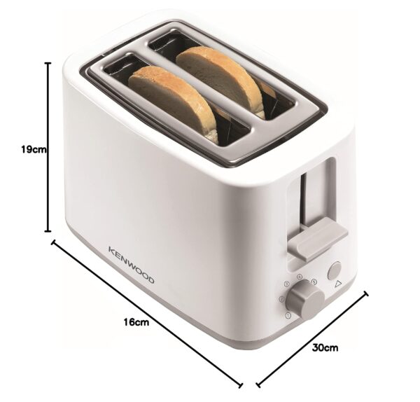 Kenwood Bread Toaster, 2 Slices, Reheat Function, Adjustable Browning Control, Cancel Function, 760 W TCP01.A0WH White - Image 4