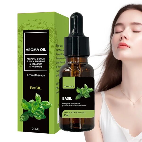 Aroma Essential Oil Aromatherapy 20ML - Basil Scent - Image 2