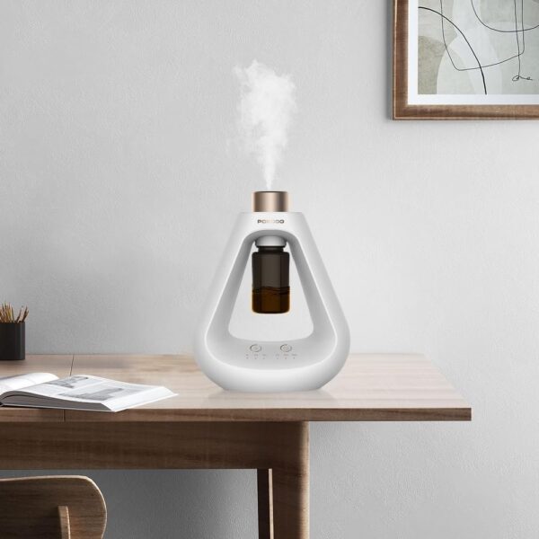 Porodo Lifestyle Aroma Sphere Waterless Diffuser, 1200mAh Battery Capacity, Cold Diffusion, 3 Mist Mode, 10ml Bottle Capacity, Up to 7 days Working Time (White) - Image 2