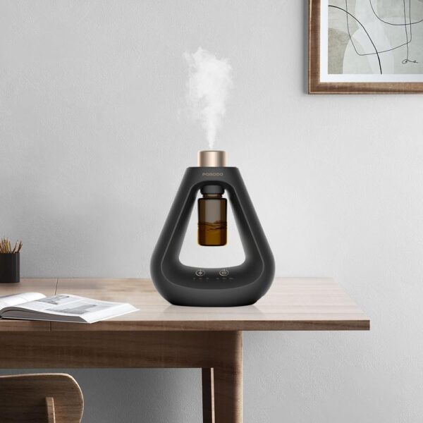 Porodo Lifestyle Aroma Sphere Waterless Diffuser, 1200mAh Battery Capacity, Cold Diffusion, 3 Mist Mode, 10ml Bottle Capacity, Up to 7 days Working Time (Black) - Image 2