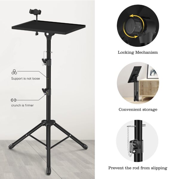 VS 62 Laptop Projector Stand, Adjustable Height 22 to 62 inches - Image 6