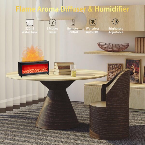 Flame Humidifier Fireplace Flame Diffuser for Desktop Office Decor Home Room - Image 7