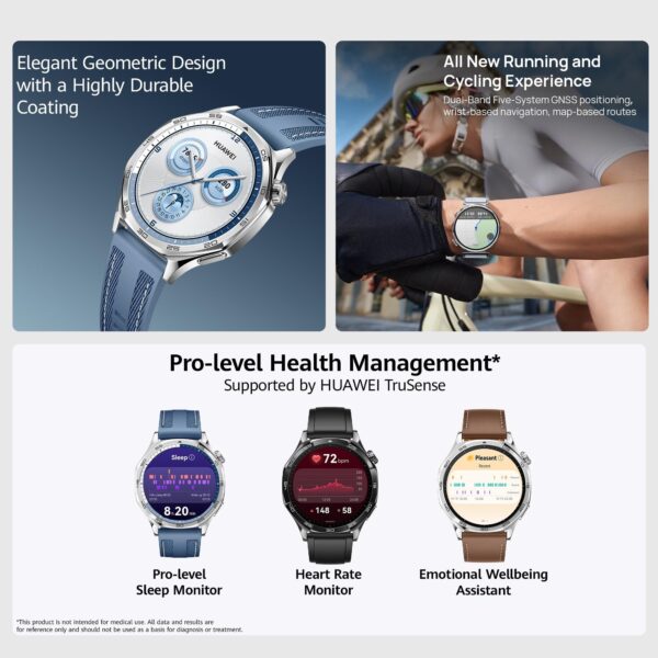 HUAWEI Watch GT 5 46mm Smartwatch, up to 14 Days Battery Life, All New Running and Cycling Sports Smart Watch, Sharp Edged Design, Health Tracking, Compatible with iOS and Android, Brown. - Image 7