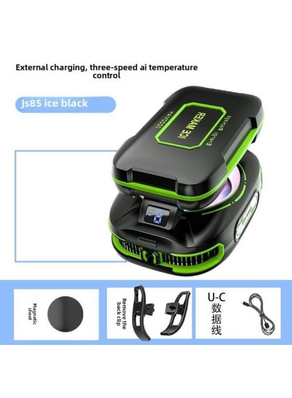 Phone Cooler With 3000mAh Battery JS85 Phone Silent Magnetic Phone Cooler / Back-clip Ice Freeze Cooling Radiator - Image 7