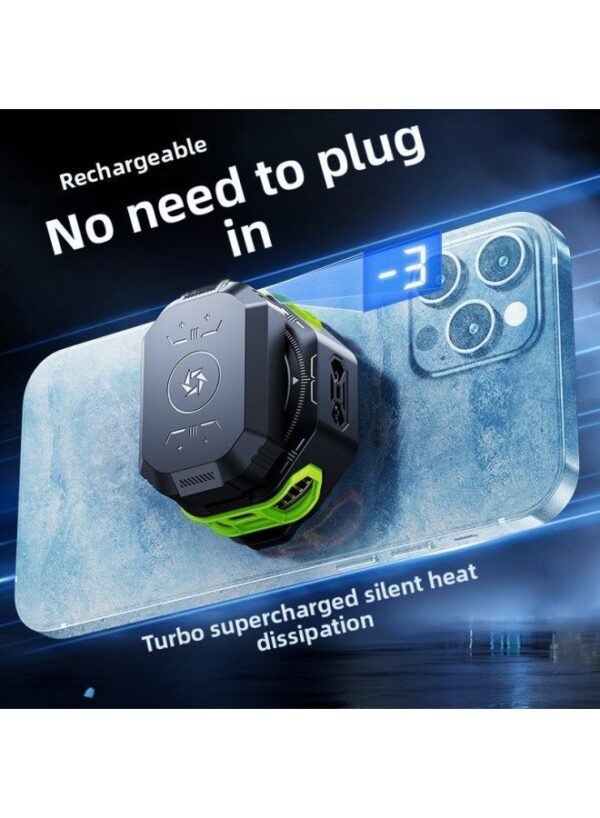 Phone Cooler With 3000mAh Battery JS85 Phone Silent Magnetic Phone Cooler / Back-clip Ice Freeze Cooling Radiator - Image 8