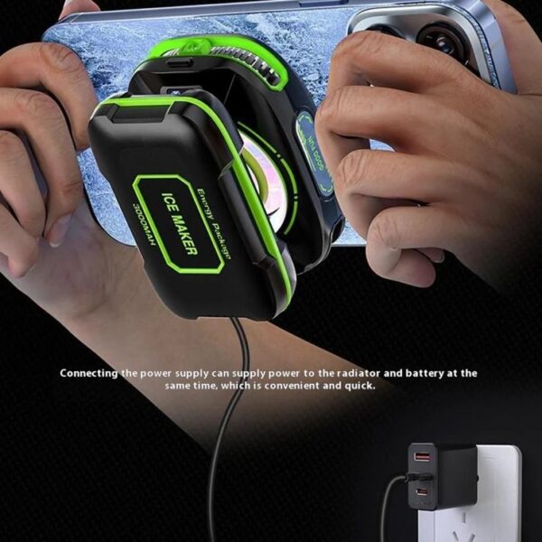 Phone Cooler With 3000mAh Battery JS85 Phone Silent Magnetic Phone Cooler / Back-clip Ice Freeze Cooling Radiator - Image 2