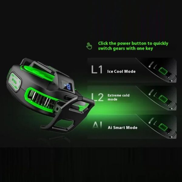 Phone Cooler With 3000mAh Battery JS85 Phone Silent Magnetic Phone Cooler / Back-clip Ice Freeze Cooling Radiator - Image 3