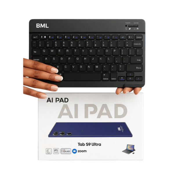 BML AI Pad PC Android Tablet 10 inch, 12GB RAM, 1TB ROM, 10000 MAH, Wireless Keyboard, Mouse, Speaker, Charger, Watch - Image 8