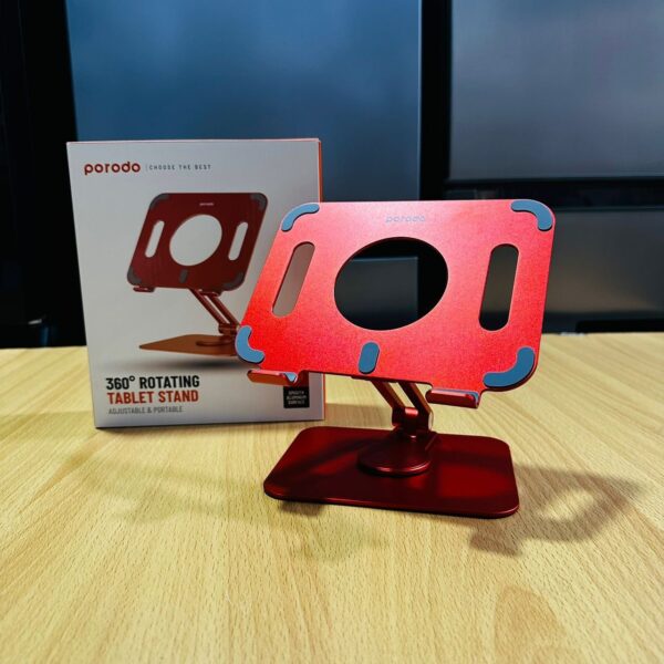 Porodo 360° Rotation Laptop and Tablet Stand - Aluminum Alloy - Image 5