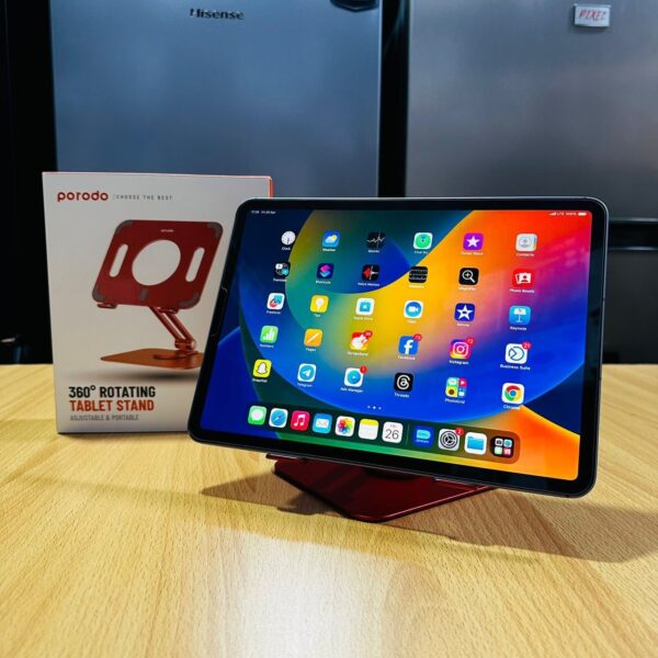 Porodo 360° Rotation Laptop and Tablet Stand - Aluminum Alloy - Image 4