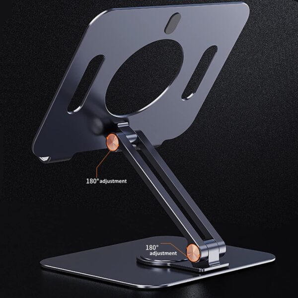 Porodo 360° Rotation Laptop and Tablet Stand - Aluminum Alloy - Image 6