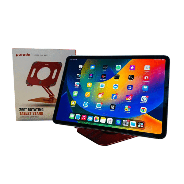 Porodo 360° Rotation Laptop and Tablet Stand - Aluminum Alloy - Image 7