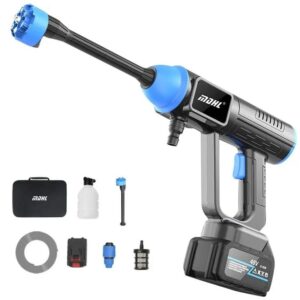 MDHL 8109 Brushless Motor Electric Pressure Washer Car Washing Machine 48VH Car Water Gun with Tool Box - Grey/UK Plug