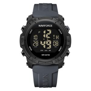 Naviforce Sports Waterproof Men Digital Watch - Black Gray