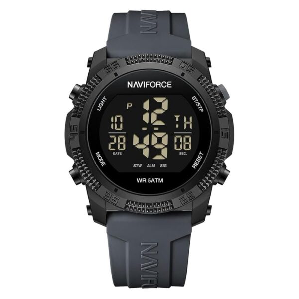 Naviforce Sports Waterproof Men Digital Watch - Black Gray