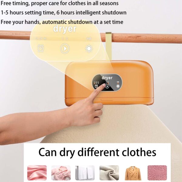 Portable Foldable Clothes Dryer Machine 110V Electric, Fast Drying for Apartments | RV | Camping |  Large Capacity 10 Items | Compact Space-Saving Design | Dual Modes and Auto Shutoff - Image 2
