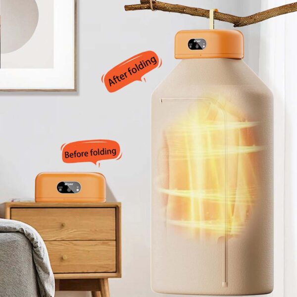 Portable Foldable Clothes Dryer Machine 110V Electric, Fast Drying for Apartments | RV | Camping |  Large Capacity 10 Items | Compact Space-Saving Design | Dual Modes and Auto Shutoff - Image 3