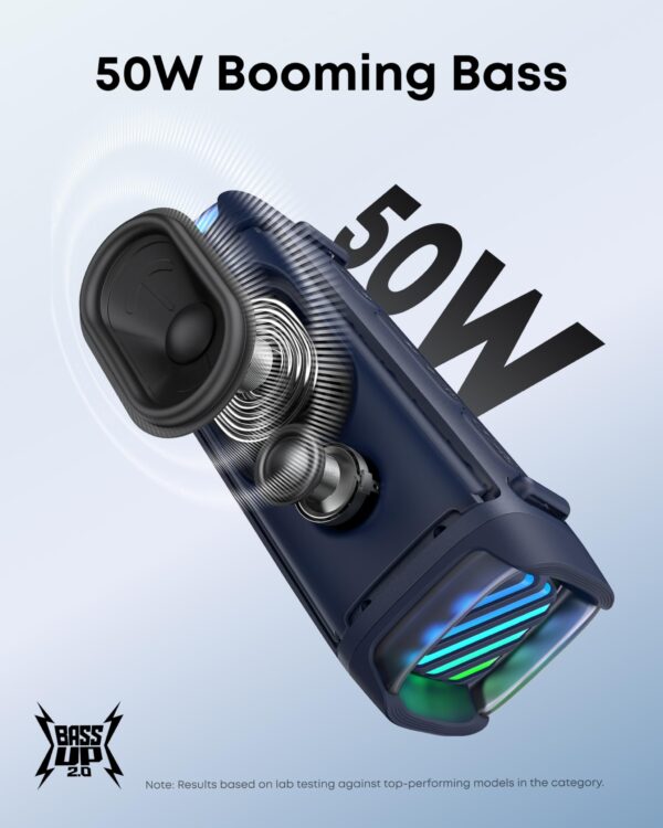 Anker Soundcore Boom 3i, Rugged Outdoor Speakers | IP68 Waterproof | Floating Playback | Saltwater Resistant | 50W Portable Speaker | Bluetooth 5.3 | 16-Hour Playtime | TWS | Kayaking/Fishing/Camping - Camping Blue - Image 2