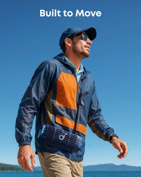 Anker Soundcore Boom 3i, Rugged Outdoor Speakers | IP68 Waterproof | Floating Playback | Saltwater Resistant | 50W Portable Speaker | Bluetooth 5.3 | 16-Hour Playtime | TWS | Kayaking/Fishing/Camping - Camping Blue - Image 3