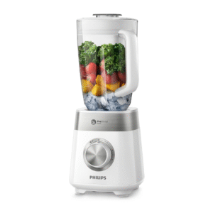 Philips Series 5000 ProBlend Crush Blender – 800W, 2L Plastic Jar, 3 Speeds + Pulse, Ice-Crushing Power – Silver/White (HR2224/00)