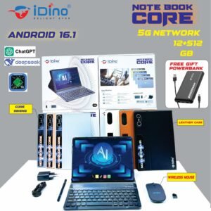 Idino Notebook Core 5G 10 inch 12GB RAM 512GB ROM Dual SIM Android 16