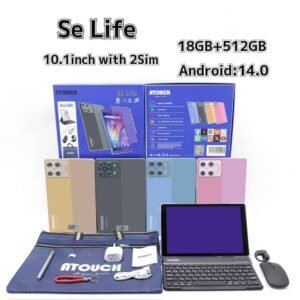 Atouch SE Life PC Android Tablet 10 inch 18GB RAM 512GB ROM Android 14 Dual SIM 12000 mAh Battery