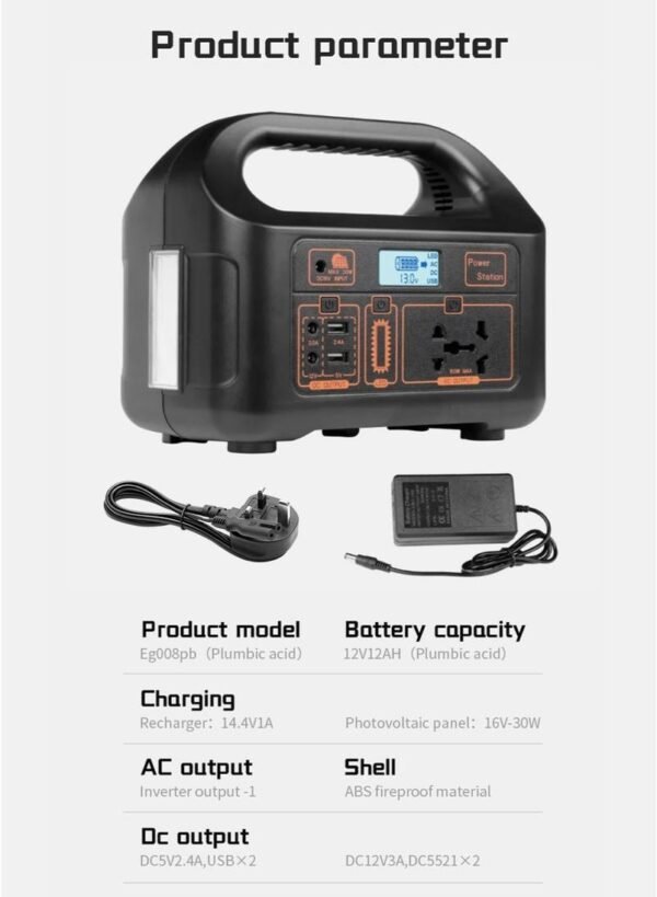 Portable Power Station 150W EG008PB
Solar Charging Panel - Image 5