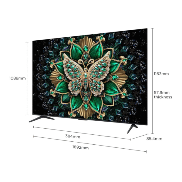 TCL 85 inch QD-miniLED Android 4K Google Smart TV AiPQ Pro Processor with 144Hz Native Refresh Rate Dolby Vision ONKYO 2.1 Hi-Fi Speaker 85C6K - Image 3